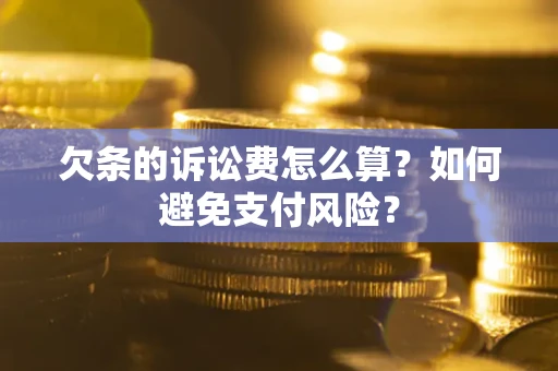 北京欠条的诉讼费怎么算？如何避免支付风险？